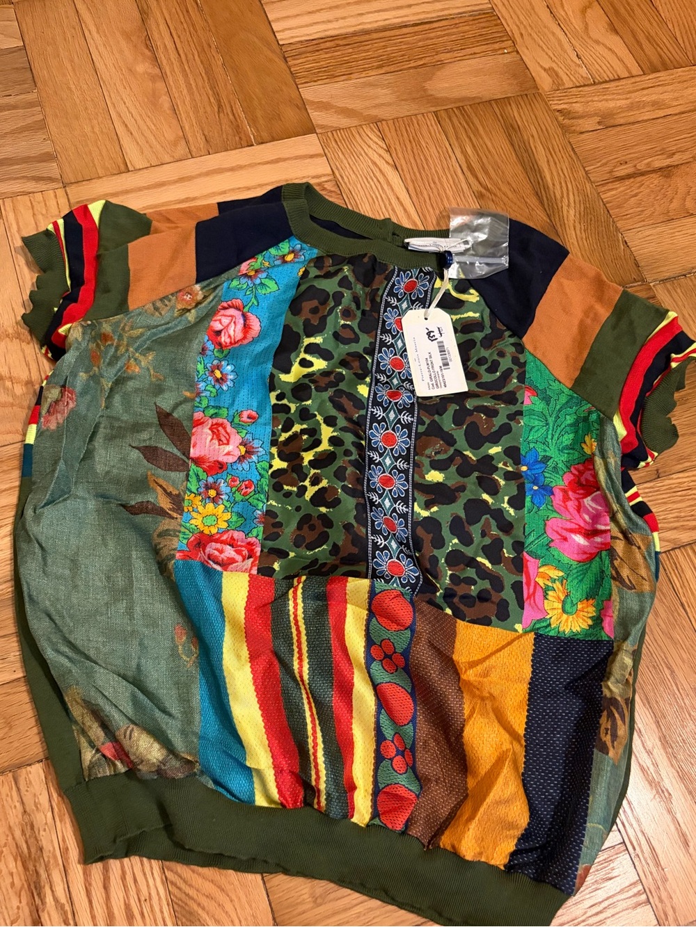 Pierre-Louis Mascia Silk Printed Shirt- Patchwork